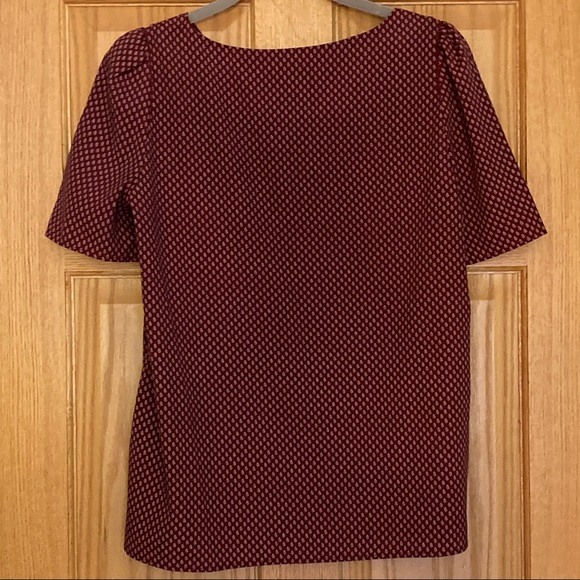 H&M Red Grain Print Blouse M - Picture 2 of 3